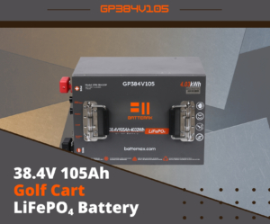 38.4V (36V) 105Ah LiFePO4 Lithium Golf Cart Battery