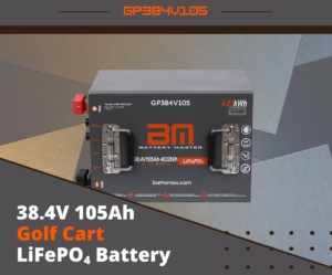 38.4V (36V) 105Ah LiFePO4 Lithium Golf Cart Battery