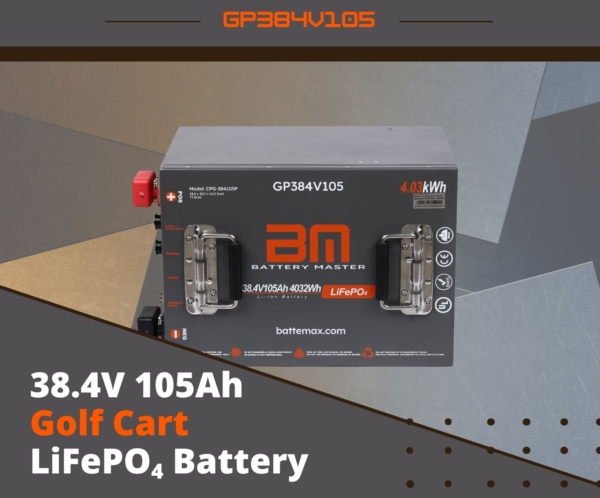 38.4V (36V) 105Ah LiFePO4 Lithium Golf Cart Battery
