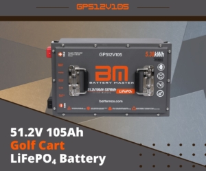 51.2V 105Ah LiFePO4 Lithium Golf Cart Battery