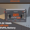 51.2V (48V) 150Ah LiFePO4 Lithium Golf Cart Battery