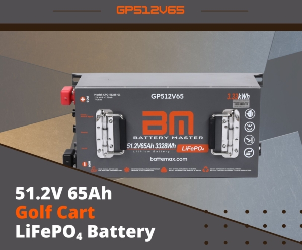 51.2V 65Ah LiFePO4 Lithium Golf Cart Battery
